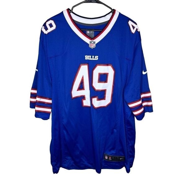 Buffalo Bills Jersey Mens Blue Red On Field #49 Tremaine Edmunds Nike Size XL - Picture 1 of 7